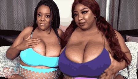 Double BBW Big Tit Worship and Denial