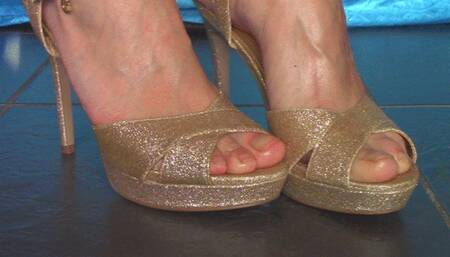 Gold Sandals Closeup (mkv)