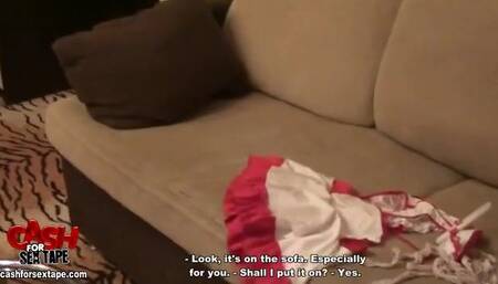 Cool blow-job from hot gf in nurse outfit