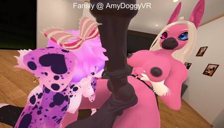 Pink Puppy Rides a Massive Horse Cock