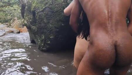 Antonella fucks a stranger in the river
