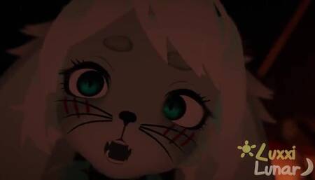 Femboy bunny tried to be quiet, but then his friend woke up...