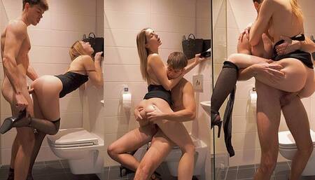 Bathroom Fuck With My Slutty Step Sister! Mini Dress And Stockings Makes Me Crazy