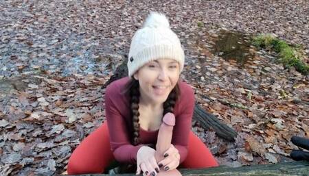 ✰ Emily Hill - Forest Fun | Dildo Blowjob, Flashing, Riding and more ????✰