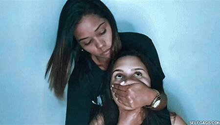 Stephanie & Ibet in: 12 Minutes Of Stephanie's Hands: Hand Gagging Ibet (low res mp4)