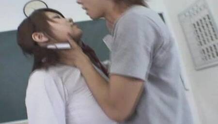 Hayama Kumiko in school girl outfit group sex