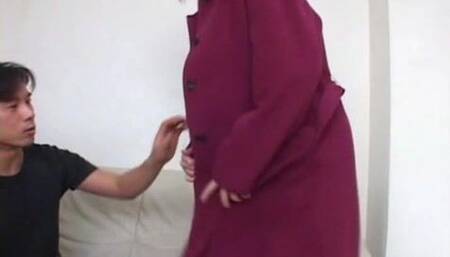 Young and shy Japanese teen fucked at home