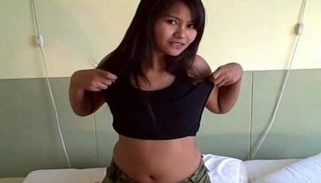 Horny Asian amateur rides cock