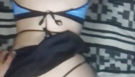 POV recorded with his cell phone how I a policewoman after a costume party