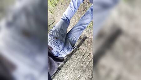 Teen man whore walks and flashes for strangers