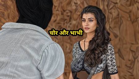 The thief caught the desi Bhabhi fingering her pussy and then fucked her