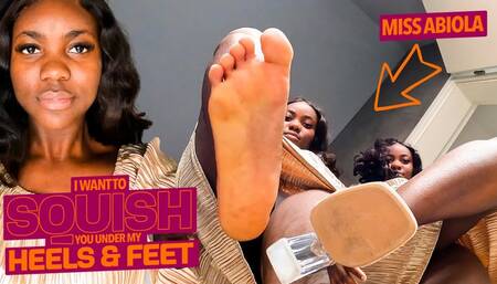 I will squish you under my heels and bare feet ( Giantess and Shrinking Fetish with Miss Abiola ) - 4K UHD MP4
