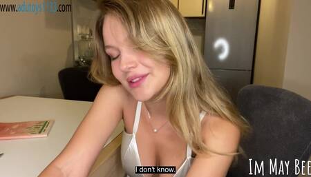 POV virtual sex. My hot teacher fucked me instead of studying for an exam.