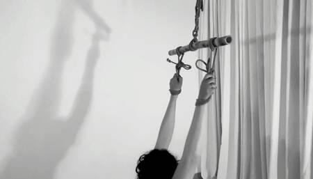 Kinktober Day 1: SEX TOYS KINK - Tied up with a dildo inside her and riding to ORGASM!