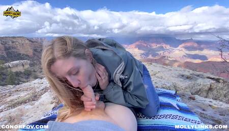 EPIC HIKING FUCKING A BIG BOOTY AMATEUR BLONDE ON TOP OF A CLIFF - Horny Hiking ft Molly Pills POV 4