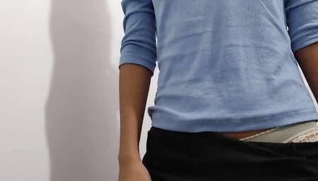 Hot cute girl squinting ???? fingering and playing with her pussy