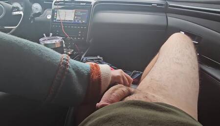 Slave gets cbt and dick used as ashtray on car ride