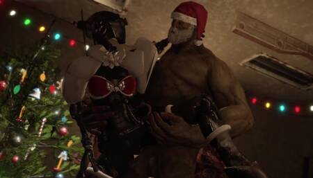 Sensual Assaultron gets her Christmas gift (it's a big fuckin penis)