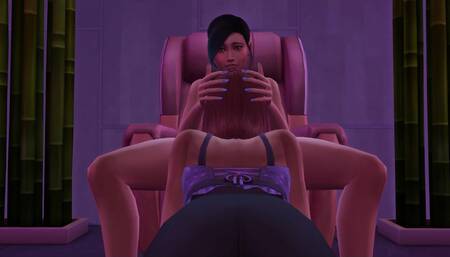 Two girls have fun at the spa