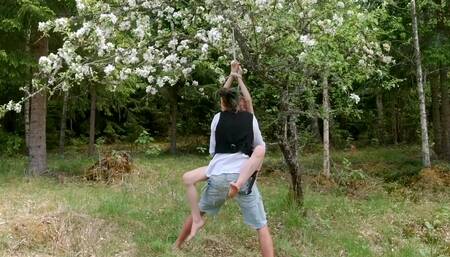 Tied up in a blooming apple tree - RosenlundX - HD