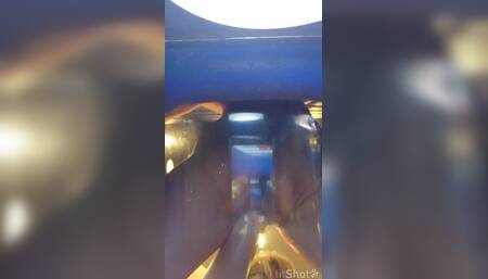 [Glo (do-up) attention !!] Intense fist and continuous anal finger training through transparent viny