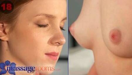 Hot but shy 18 yr Teen redhead massaged and made to cum by very horny older man - by