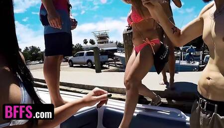 Bffs - Boat Party of Teen Besties Leads to Hardcore Pounding with Massive Cock