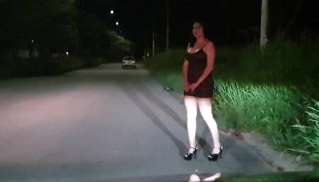I dress up as a whore of the night and a stranger pays me to fuck in his car