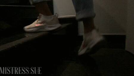 Making my slave worship my sweaty feet