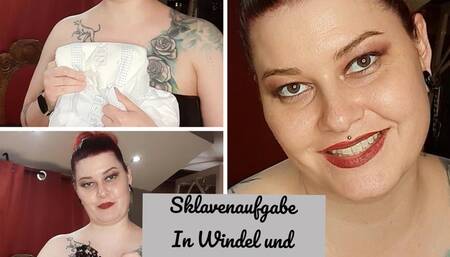 Slave-Task! Diaper and Chastity-Cage for my Slave