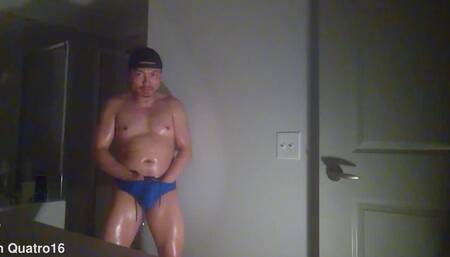 Bastian Kross in Speedos, Oiled up and Jerking off!