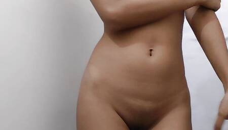 18 Virgin Sex - Brunette orgasms on the couch