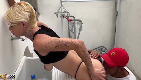 Put His Tongue in the Blonde's Ass