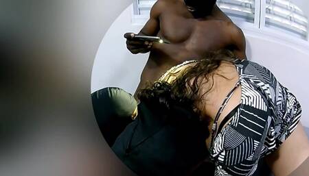 Real amateur bisex Husband helps his housewife to suck big cock