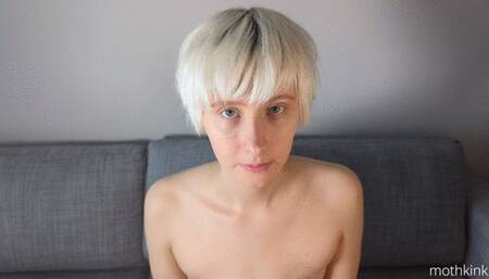 Mouth play and blowjob in a ring gag