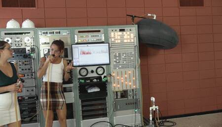 Indica and Mya Blow Up a Tire Inner Tube (MP4 - 1080p)