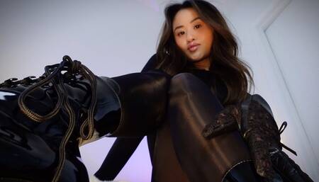 Cum on Asian Nylon Goddess JOI CEI