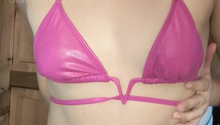 Dry humping from behind with her girldick out