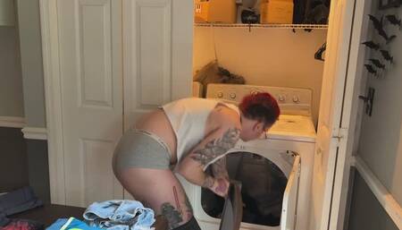 Accidentally Peeing My Panties While Doing Laundry