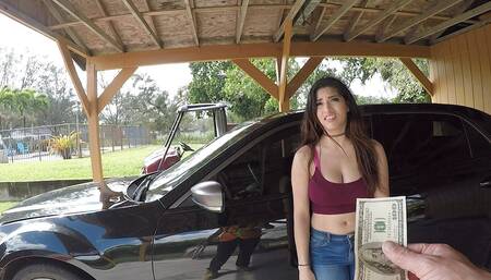 Gabriela Lopez gets a free repair after fucking the mechanic - BangRoadsideXxx