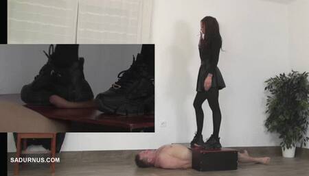Mistress Cleo's smoke break at the slave's happy finish Pictures in pictures wmv