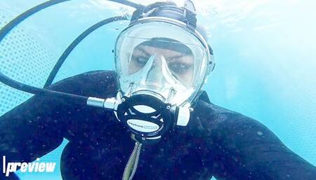 Scuba Gas Masks Girl Stare