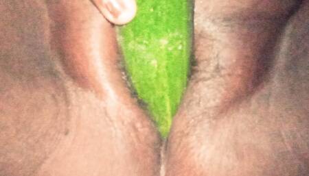 Today I was alone at home, I wanted to get my pussy fucke