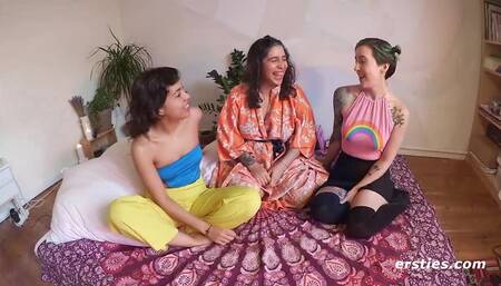 Real Amateur Lesbian Threesome Party