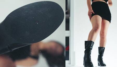 Giantess Girl Crushes Shrunken Ex Boyfriend Under Her Boots