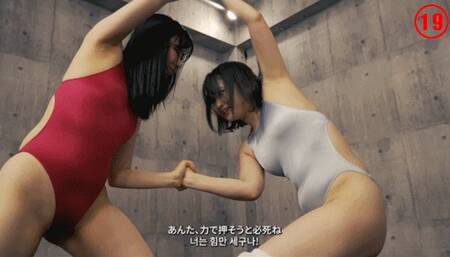 Korea-Japan catfight league Vol 2 Japan trial 1 Round 2 Pro-style
