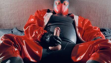 Rubberboots Bull Enjoys Red Rubber Waders