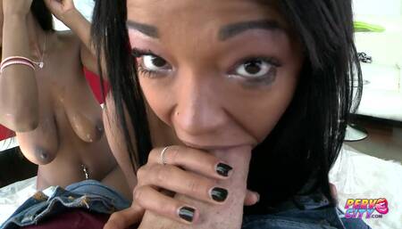 PervCity Ebony Teens Deepthroat Big Cock
