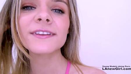 Blonde Model fucked at photo session casting