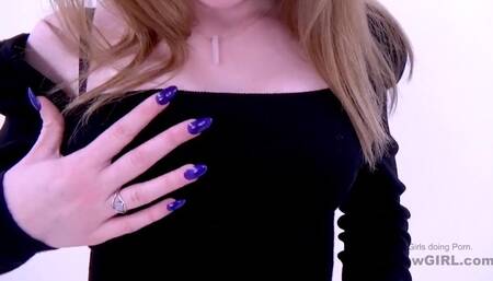 Girl as cute as horny gets pussyfucked in studio